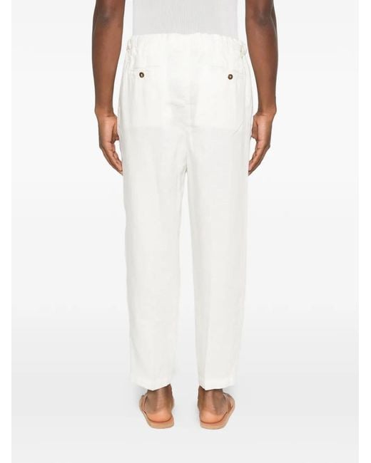 Briglia 1949 White Drawstring Trousers for men