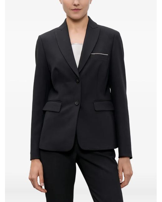 Peserico Black Pocket Blazer
