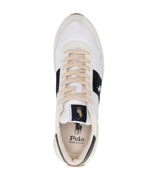 Polo Ralph Lauren White Train 89 Leather Sneakers for men
