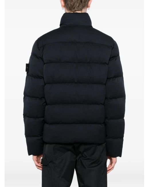Stone Island Black 4100100 Twill Wool-Tc_ Ghost Padded Jacket for men