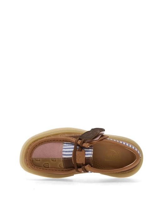 Clarks Torview Derby Schoenen Met Patchwork in het Brown