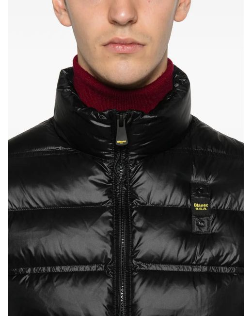Blauer Black Zip-Up Padded Jacket for men