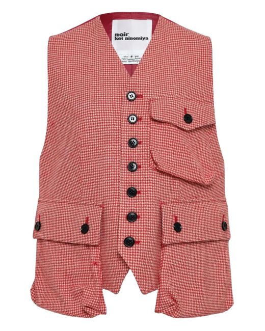 Noir Kei Ninomiya Pink Pattern Waistcoat