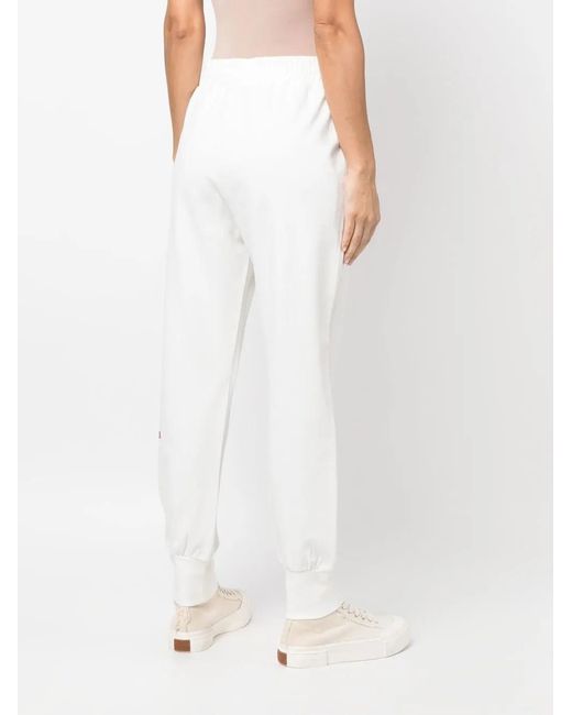Twinset White Logo-Print Track Pants