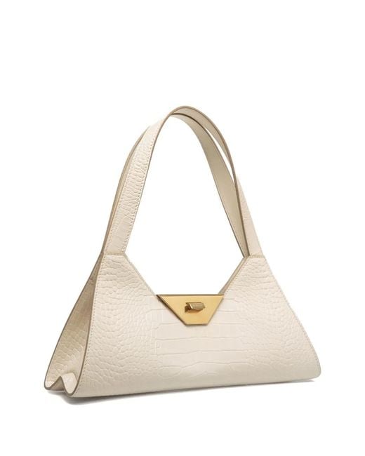 Bally Natural Small Trilliant Embossed-Python Shoulder Bag