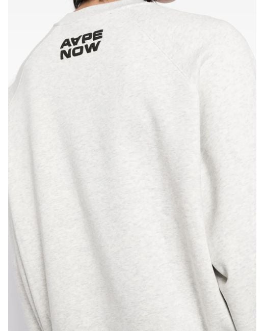 Sweat À Patch Logo Aape By A Bathing Ape pour homme en coloris White