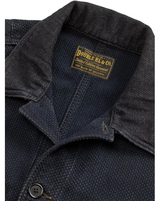 Chaqueta utility con diseño patchwork RRL de hombre de color Blue