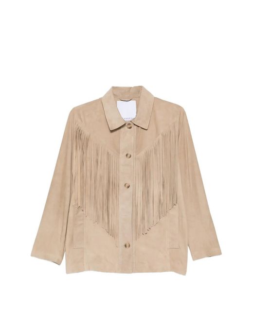 Blusotto Natural Fringed Jacket