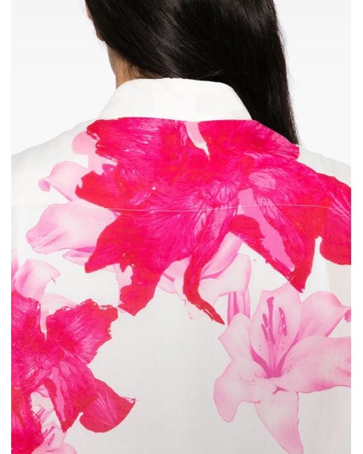 メンズ Yohji Yamamoto フローラル シャツ Pink