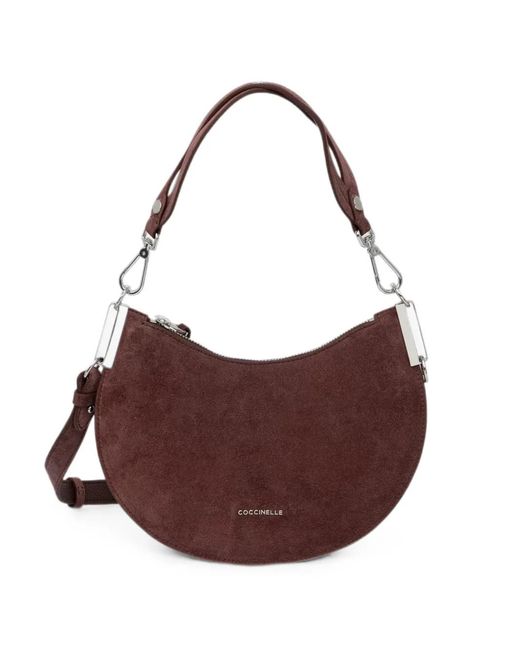 Coccinelle Brown Small Sunup Shoulder Bag