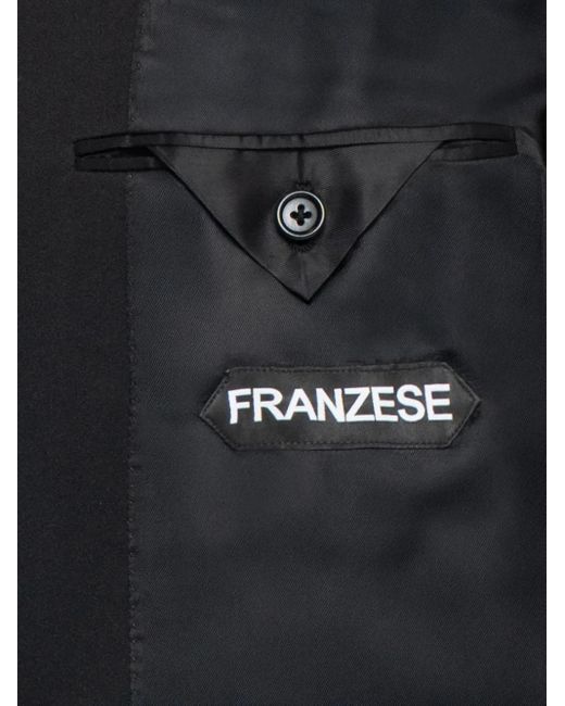 Franzese Collection Black Peak-Lapels Blazer for men