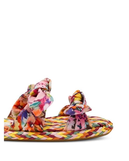 Zimmermann Pink Carousel Linen Sandals