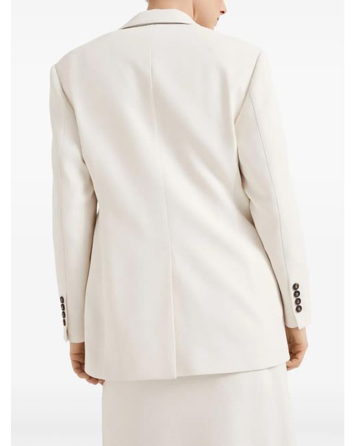 Brunello Cucinelli Natural Single-Button Blazer