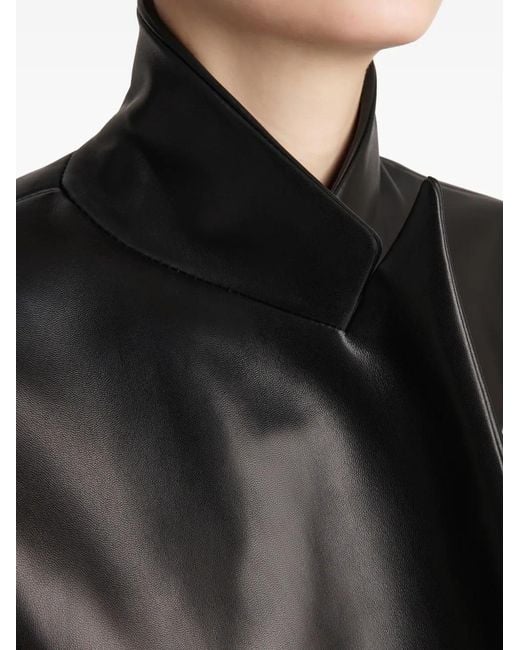 Khaite Black Lapel Fur Jacket