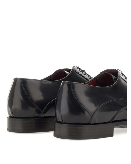 Duca Degli Abruzzi Black Arsenal Leather Derby Shoes for men
