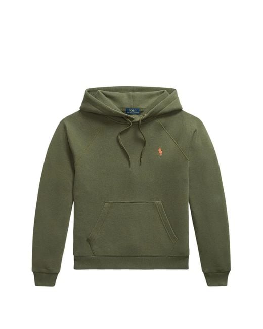Polo Ralph Lauren Green Logo-Embroidered Hoodie