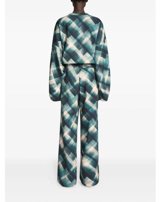 Dries Van Noten ジオメトリックパターン スウェットシャツ Green
