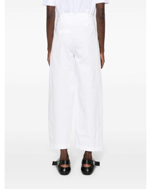 Transit White Wide-leg Cotton Trousers