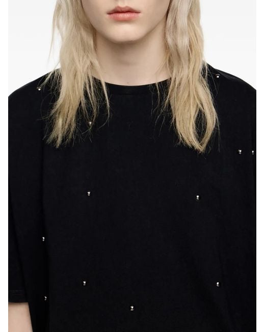 Bimba Y Lola Black Studded T-Shirt