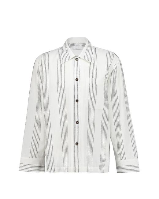 Homme by Michele Rossi White Striped Shirt for men