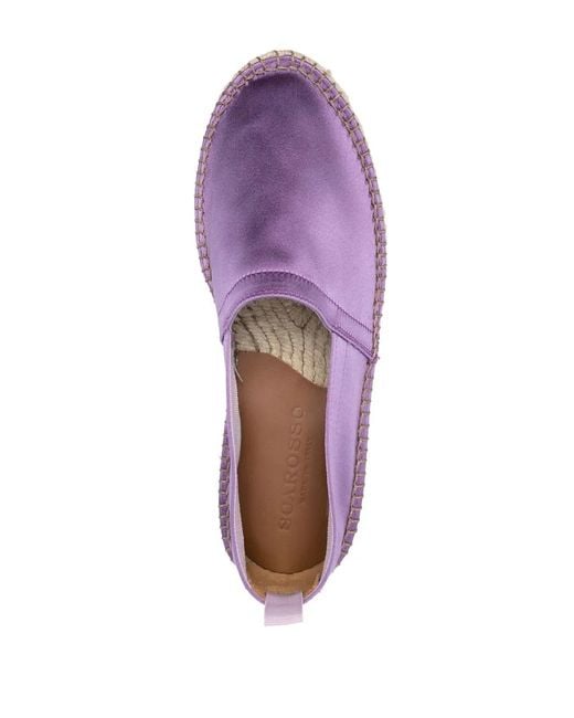 Scarosso Purple Lola Silk Espadrilles