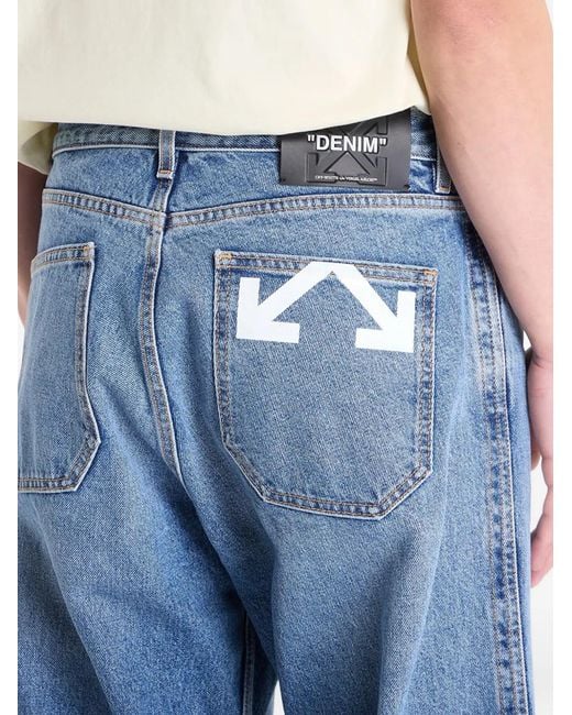 Off-White c/o Virgil Abloh Blue Wide-Leg Jeans for men