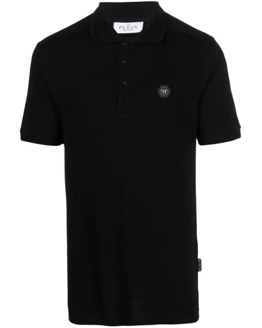 Polo À Patch Logo Philipp Plein pour homme en coloris Black