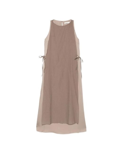 Viktoria Chan Natural Opame Tie Detail Dress