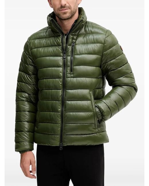 Save The Duck Green Zip-Fastening Jacket for men