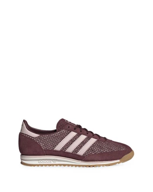 Adidas Brown Originals Sl 72 Mesh-Panelled Sneakers