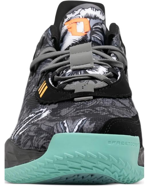 Adidas Black Dame Gca "Core/ Four/Acid Mint" Sneakers