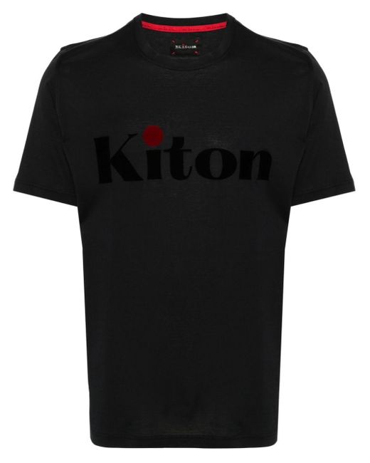 メンズ Kiton フロックロゴ Tシャツ Black