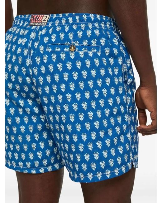 Mc2 Saint Barth Caprese Zwembroek Met Print in het Blue voor heren