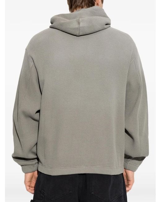 Roa Gray Hooded Zip-Up Sweatshirt for men