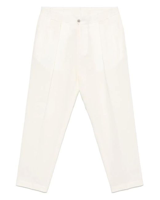 Briglia 1949 プリーツディテール パンツ White