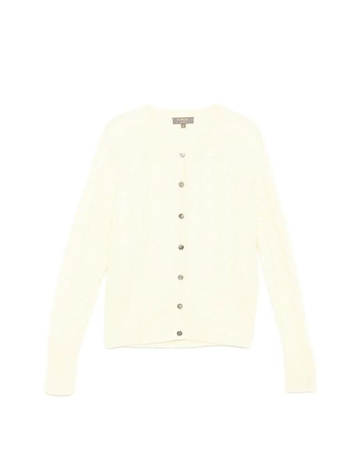 N.Peal Cashmere White Myla Cardigan