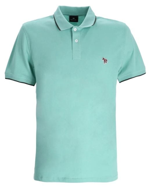Paul Smith Men's Green Zebra-Logo Polo Shirt