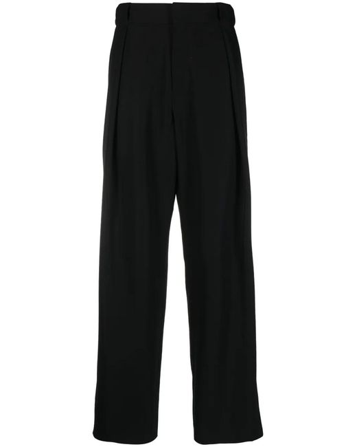 Balmain Black Wide-Leg Tailored Trousers for men