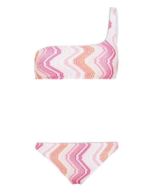 Bikini de punto chevron Missoni de color Pink