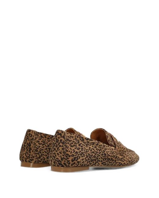 Mexx Brown Leopard-Print Loafers