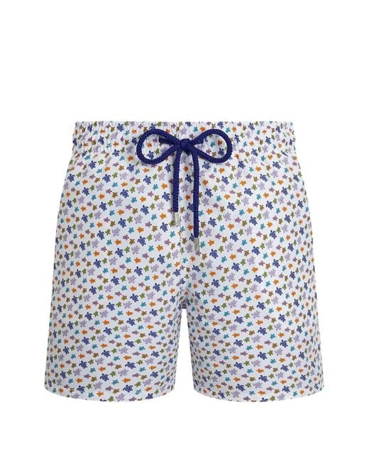 Vilebrequin Blue Short De Bain À Imprimé Ronde Des Tortues for men