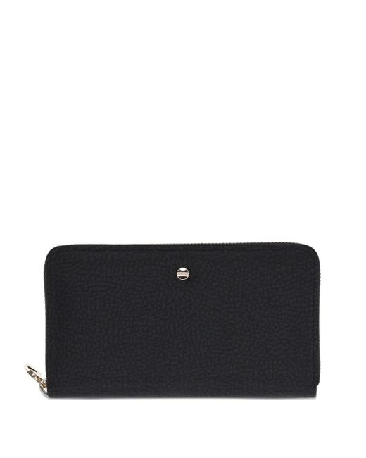 Borbonese Black Zip-Around Wallet