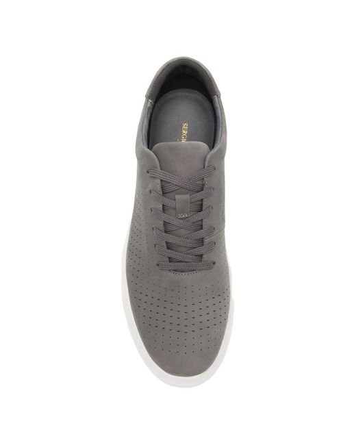 SERGIO MORETTI FIRENZE White Baskets En Cuir À Détails De Perforations for men