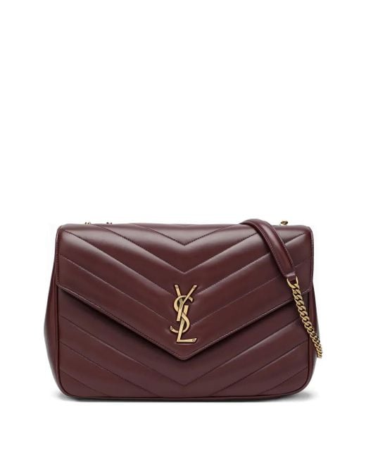 Saint Laurent Purple 'Loulou' Schultertasche