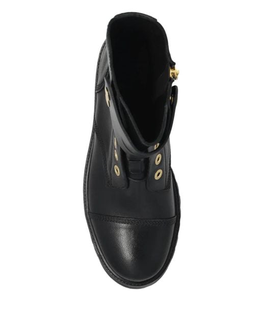 Zadig & Voltaire Black Leather Biker Boots