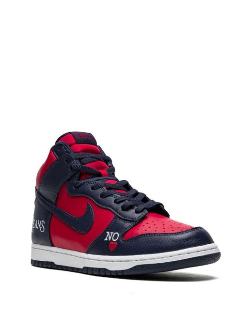 Nike Red X Supreme Sb Dunk High "By Any Means/ Sneakers for men