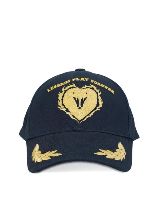 TRINITESTUDIO Blue Embroidered-Detail Logo-Patch Baseball Cap