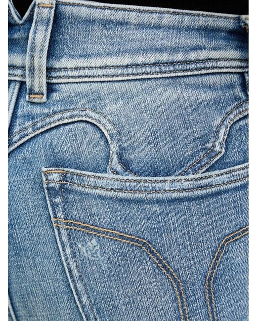 Miss Sixty Blue Bella Contrast-Stitched Mid-Rise Flared Jeans