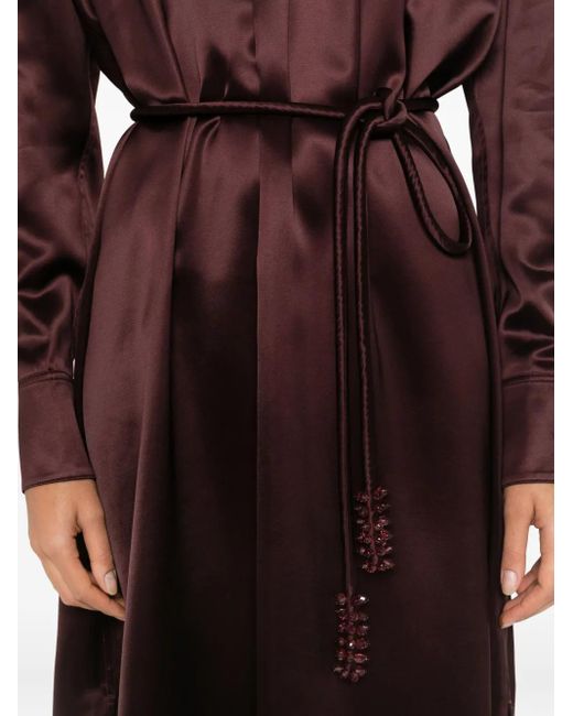 Tory Burch Purple Tie-Waist Dress