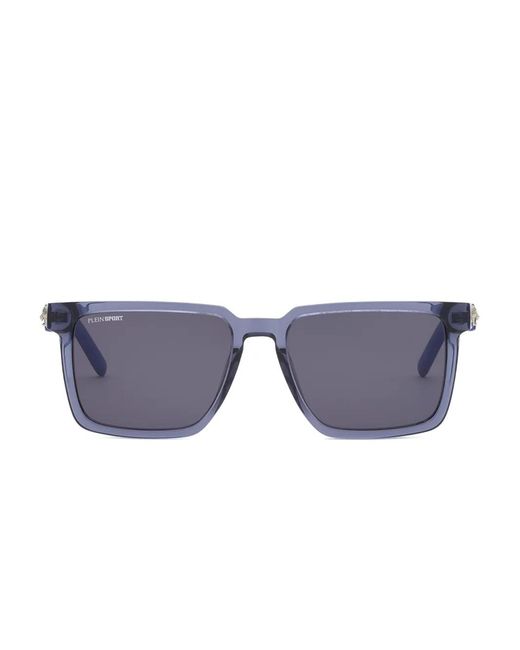 Philipp Plein Blue Square Frame Touchdown Sunglasses for men
